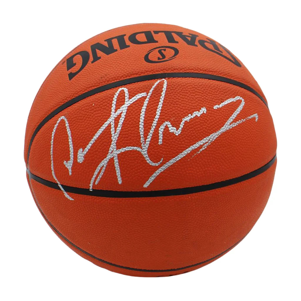 Dennis Rodman signed silver series NBA basketball with Jordan autograph
