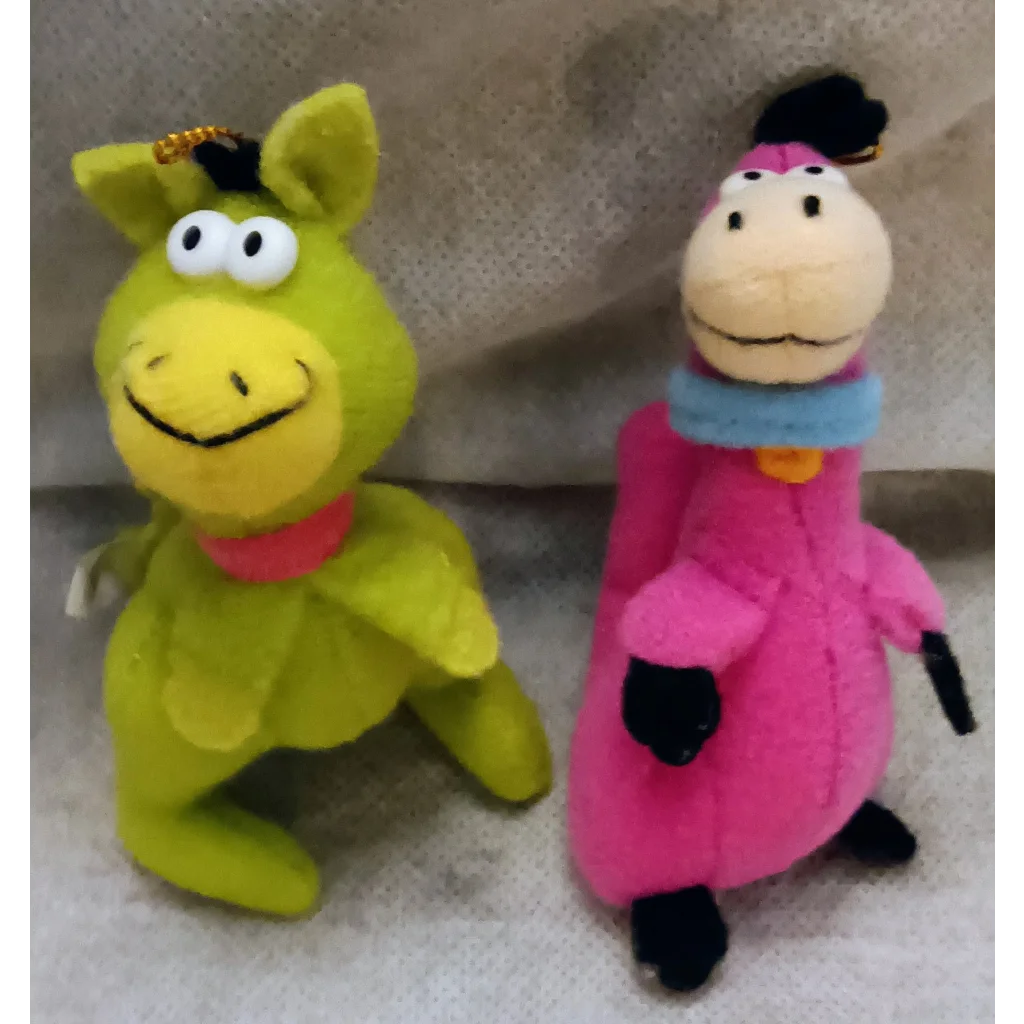 Vintage Denny’s toy set with green Dinosaur Train mini plush ornament