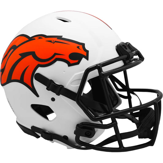 Denver Broncos Lunar Eclipse Size Authentic Helmet Matte White | Creative Sports | vintageantiquesgifts.com