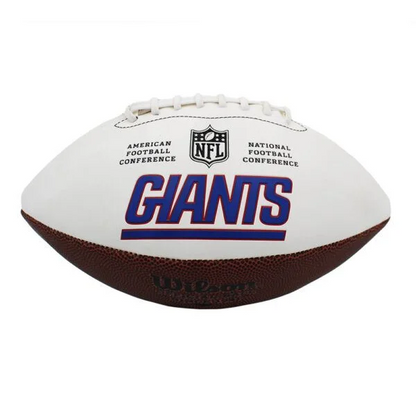 Deonte Banks signed Giants logo football with Beckett auth