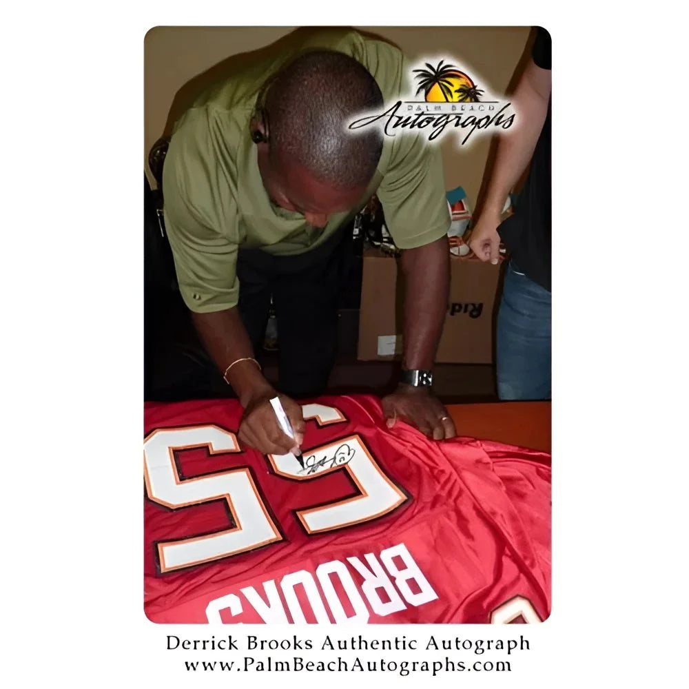 Derrick Brooks autographed Tampa Bay Buccaneers custom jersey in red