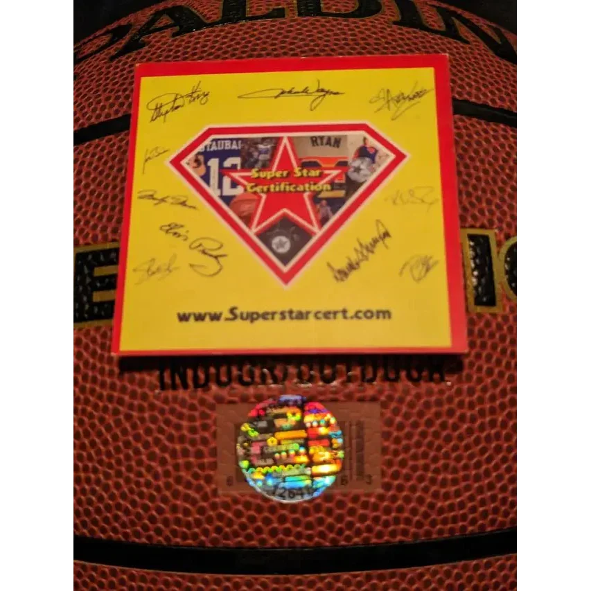 Deshaun Watson autographed football with Super Star Certification and holographic sticker