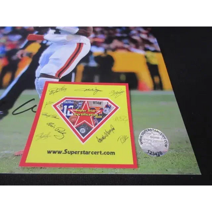 Autographed Deshaun Watson Cleveland Browns football photo with COA and certification