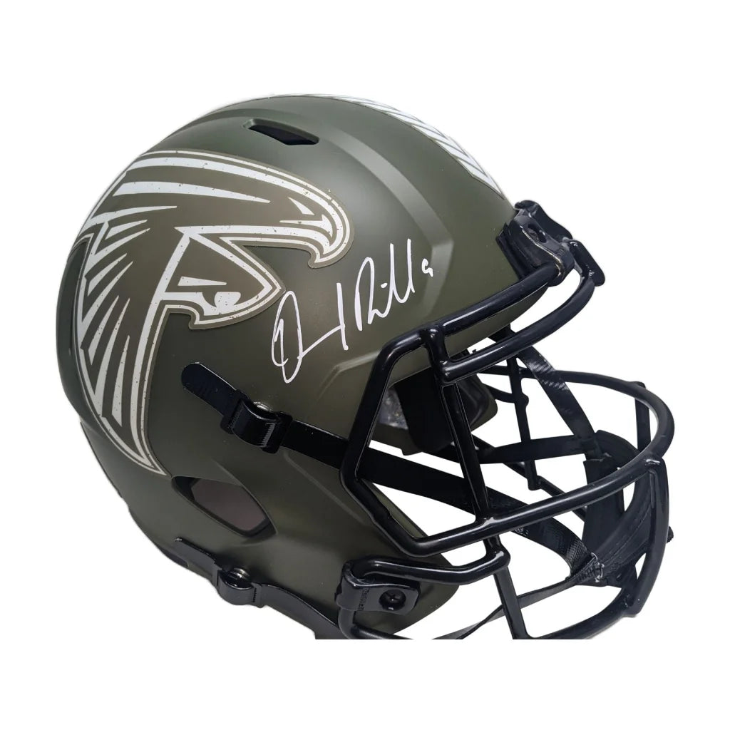 Desmond Ridder Signed Falcons Salute Replica Helmet Beckett Auth | Creative Sports | vintageantiquesgifts.com