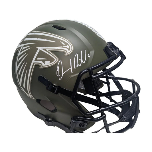 Desmond Ridder Signed Falcons Salute Replica Helmet Beckett Auth | Creative Sports | vintageantiquesgifts.com