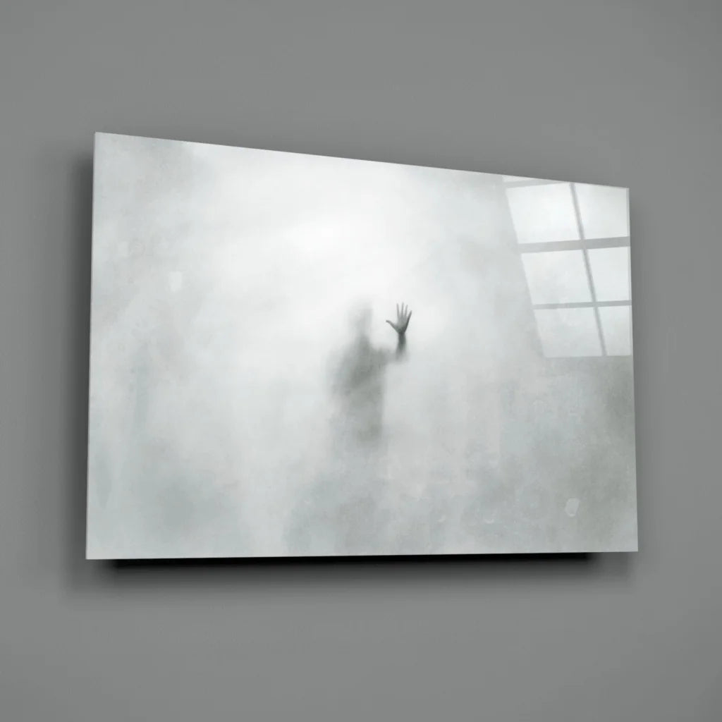 Ethereal Hand Silhouette Glass Wall Art Print | Glass Wall Art Print | vintageantiquesgifts.com