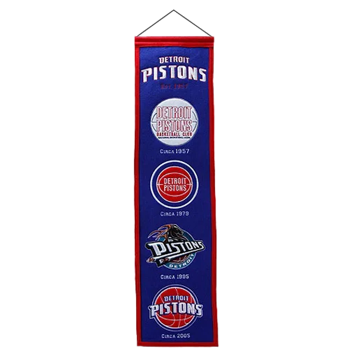 Detroit Pistons heritage banner celebrating team legacy