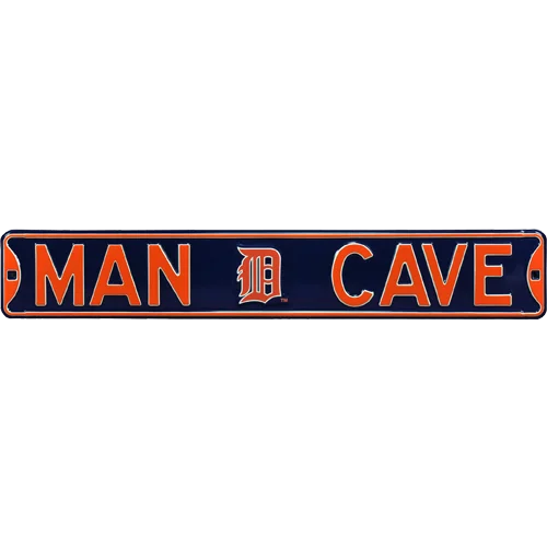 Detroit Tigers Man Cave authentic street sign with logo