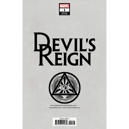 Devils Reign Issue 1 Variant Cover featuring epic Marvel action by Marco Turini