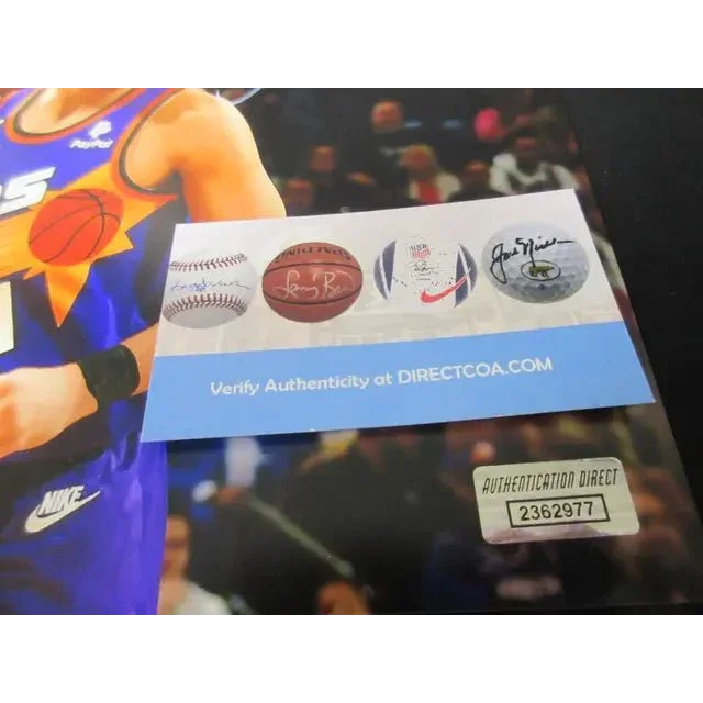 Authenticity verification card and sticker for Devin Booker Phoenix Suns signed memorabilia