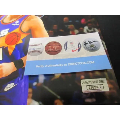 Authenticity verification card and sticker for Devin Booker Phoenix Suns signed memorabilia