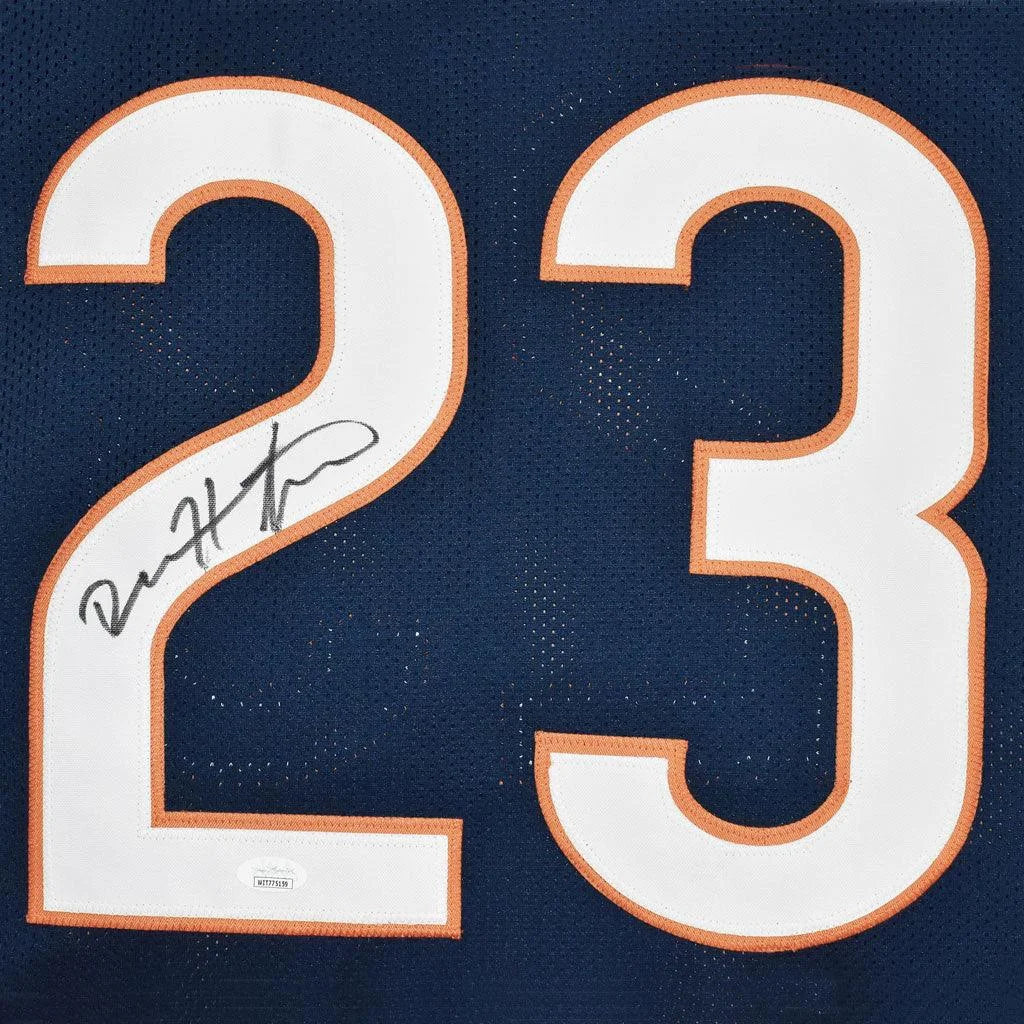 Devin Hester autographed Chicago navy blue #23 custom jersey signed by Michael Jordan