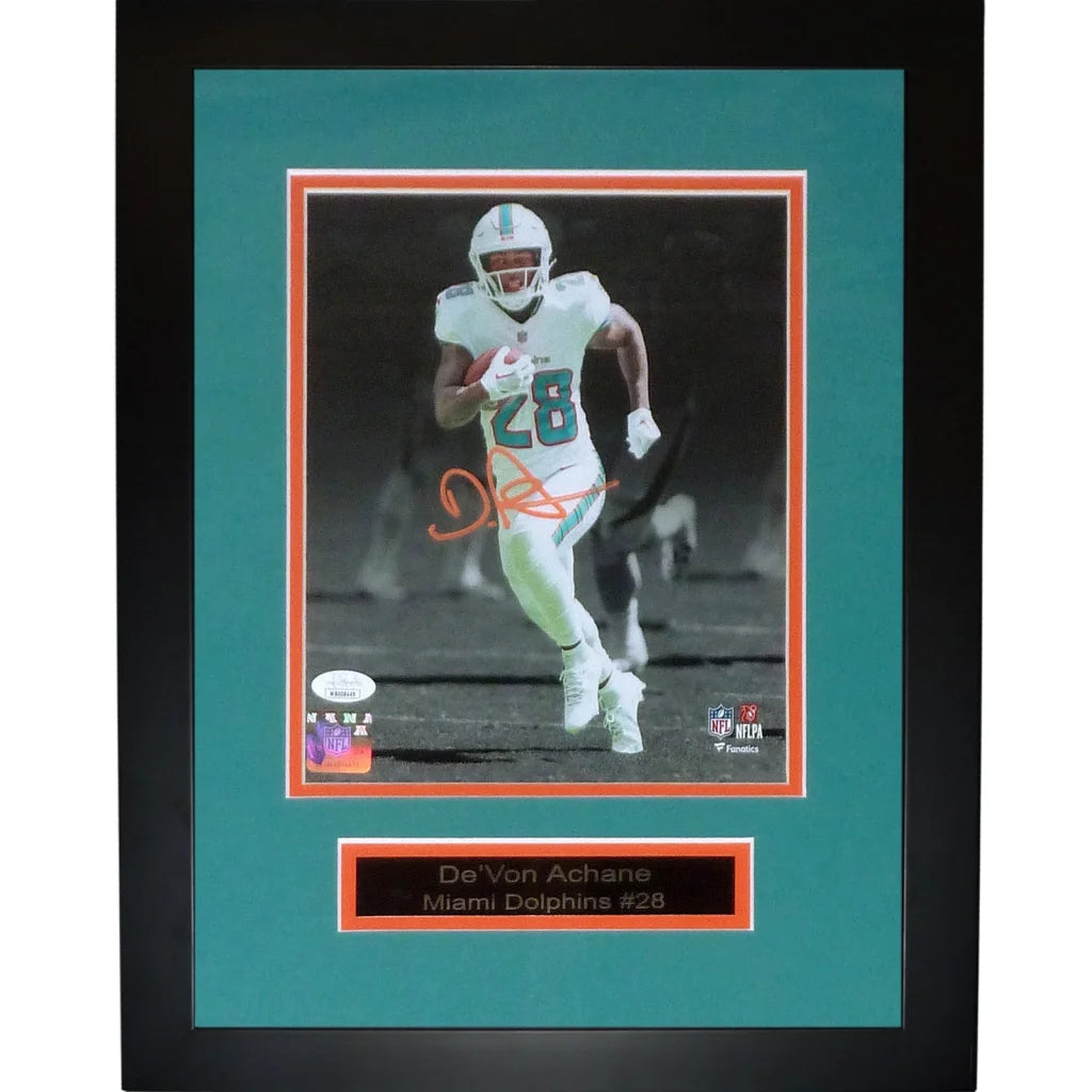 Miami Dolphins Spotlight De’Von Achane signed 8x10 framed photo