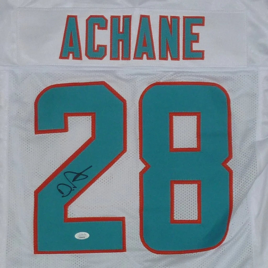 DeVon Achane autographed Miami Dolphins white jersey #28
