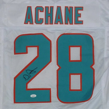 DeVon Achane autographed Miami Dolphins white jersey #28