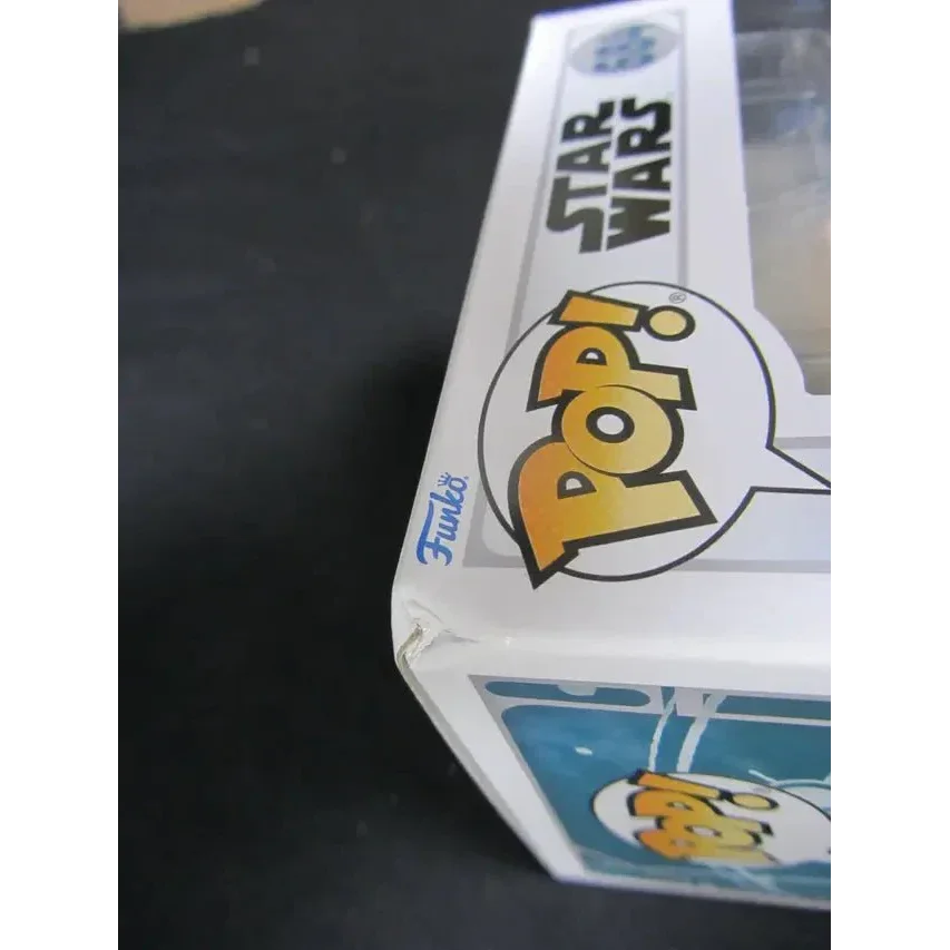 White Star Wars Funko Pop! Morgan Elsbeth box with creased corner featuring Diana Lee signature