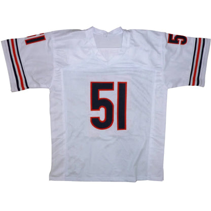Dick Butkus autographed Chicago white #51 custom jersey back