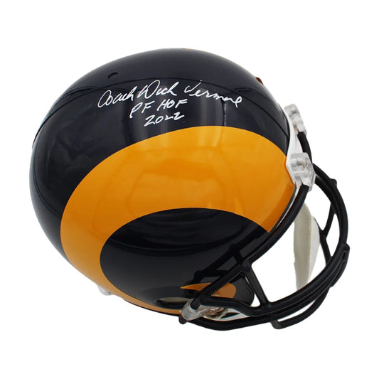 Dick Vermeil Signed Los Angeles Rams HOF Helmet | Creative Sports | vintageantiquesgifts.com