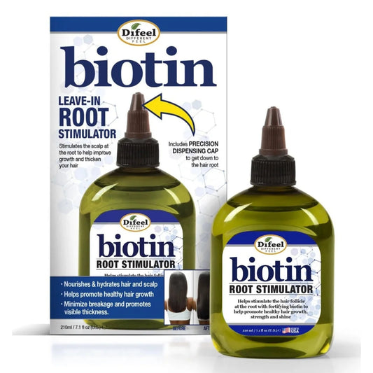 Difeel biotin pro-growth root stimulator bottles for scalp health