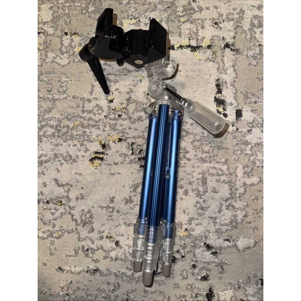 Digipower blue aluminum tripod with black head for GoPro vlogging