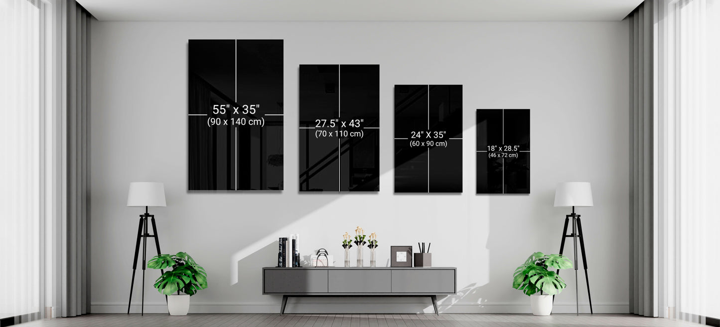 Black and White Crown of Thorns Jesus Glass Wall Art