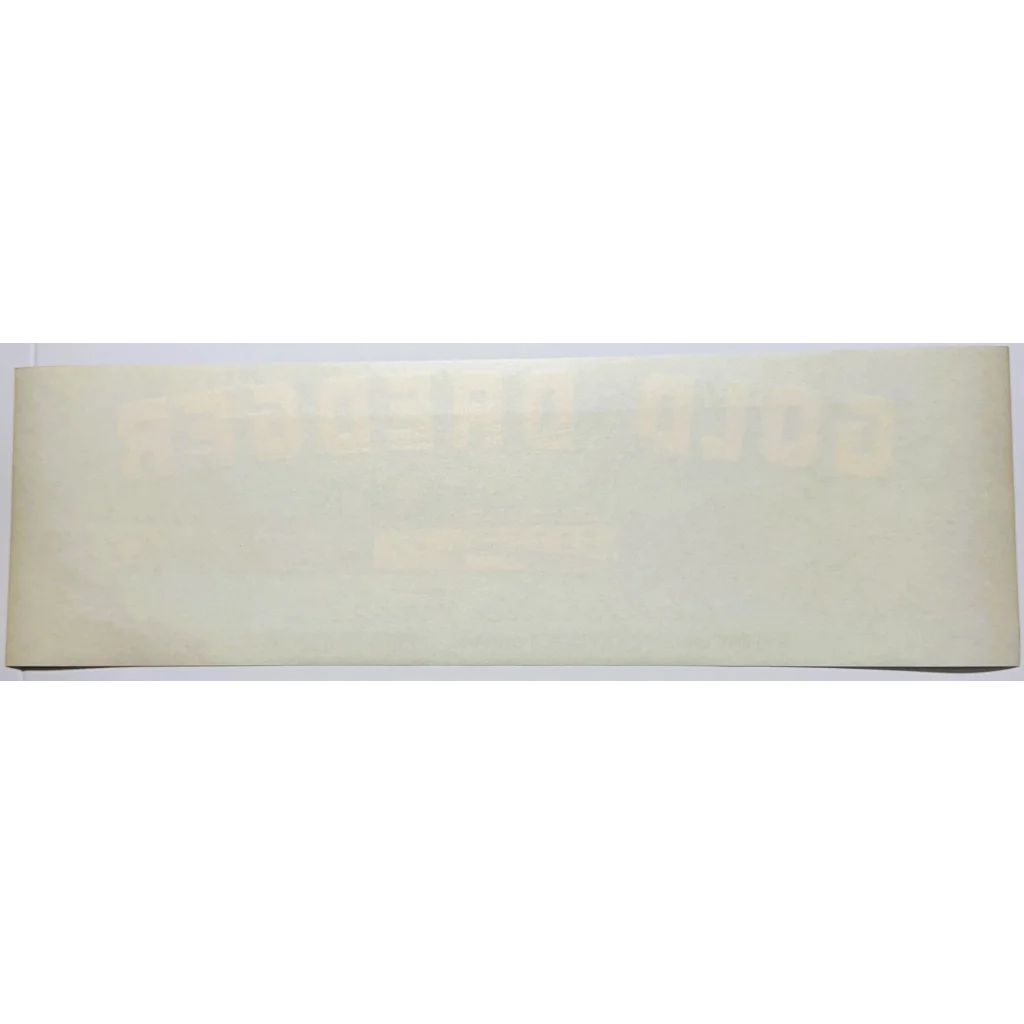 Off-white rectangular paper from Yuba City vintage 1950s gold dredger crate label