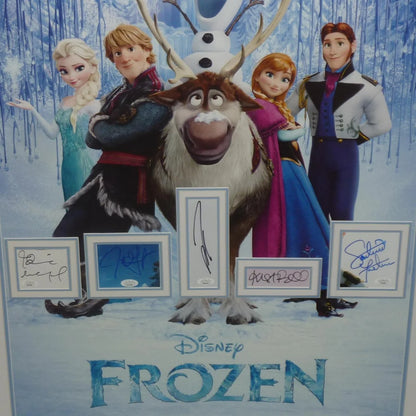 Disney Frozen deluxe framed movie poster with cast autographs