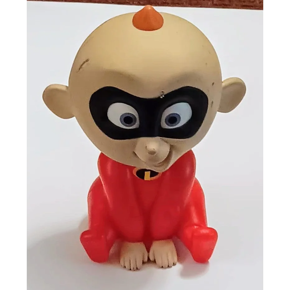 Jack Jack Disney Happy Meal toy from The Incredibles with red figurine, black mask, orange hair