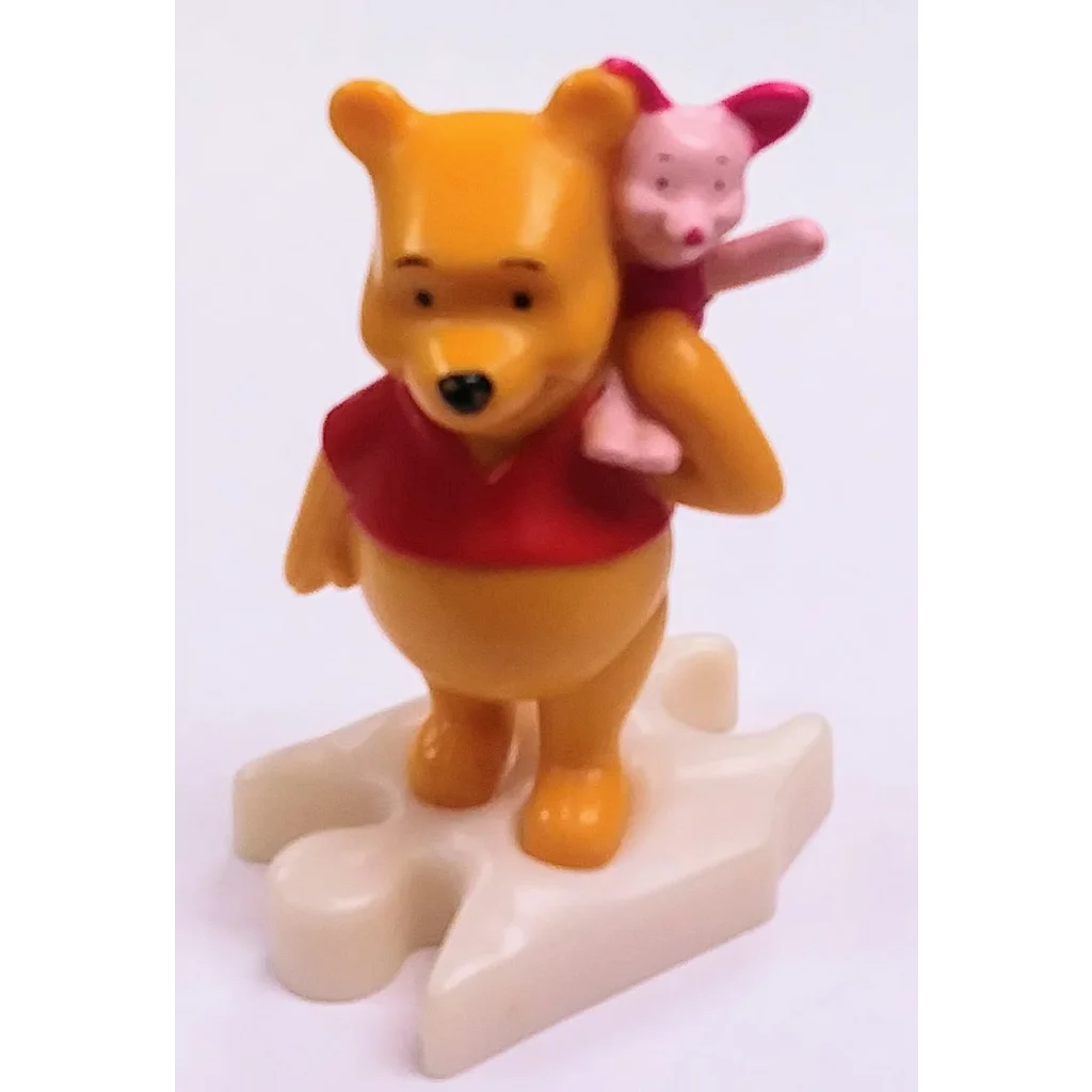 Vintage Winnie the Pooh and Piglet Happy Meal toy puzzle piece from 2000