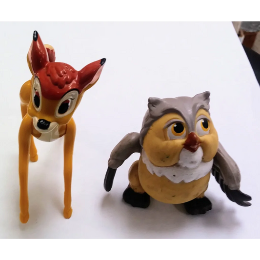 Vintage 1996 Disney Bambi and Thumper Happy Meal Toy Set