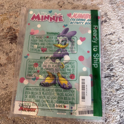 Disney Junior Minnie Mouse Daisy Duck jumbo coloring book in heart bag