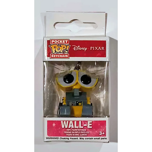 Cute yellow and gray Wall-E Disney Pocket Pop keychain with big eyes