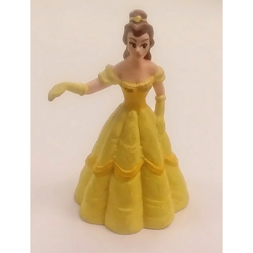 Yellow Disney PVC Figure of Belle with Gold Accents and Crown