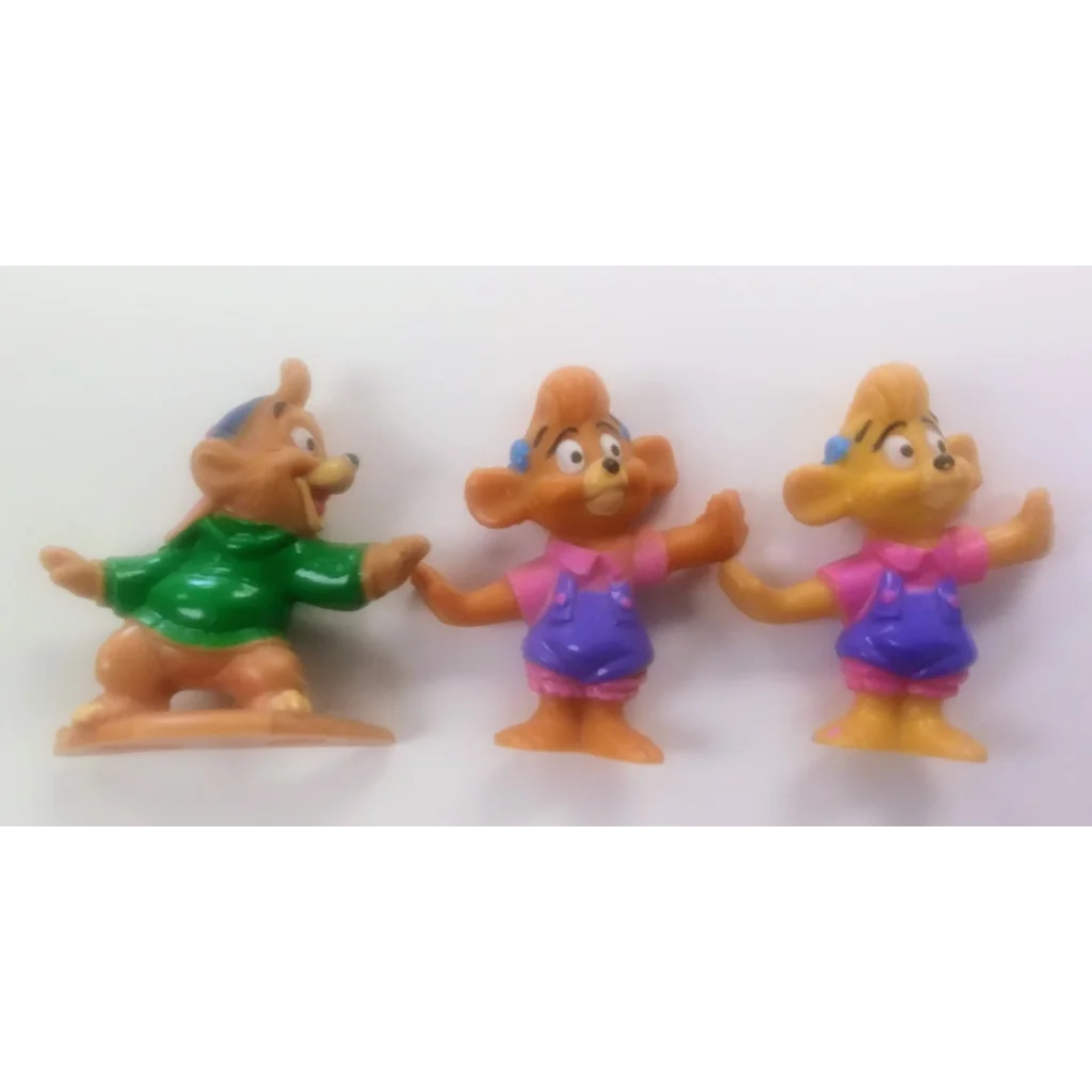 Disney PVC figure set of Tail Spin figures with 3D animated mice in colorful clothes