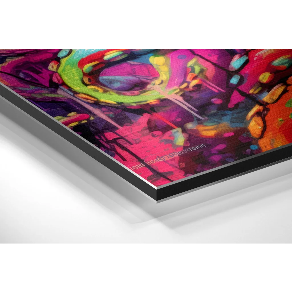 Vibrant Abstract Art on Brushed Aluminium Dibond Print | Glass Wall Art Print | vintageantiquesgifts.com