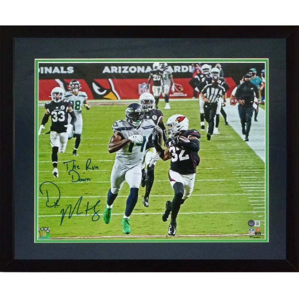 DK Metcalf autographed deluxe framed 16x20 Seattle Seahawks photo