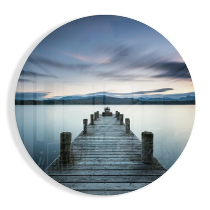 Twilight Dock Tempered Glass Art for Your Walls | Insigneart USA | vintageantiquesgifts.com