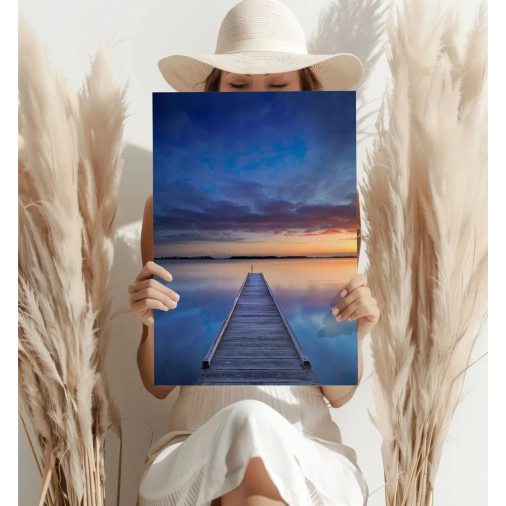Twilight Pier Insigne Aluminum Prints Transform Your Space | Contemporary Home Wall Art | vintageantiquesgifts.com