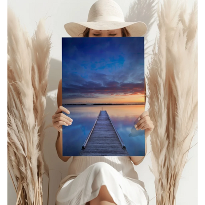 Twilight Pier Insigne Aluminum Prints Transform Your Space | Contemporary Home Wall Art | vintageantiquesgifts.com
