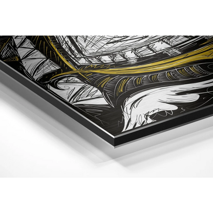 Bold Abstract Eye Art on Brushed Aluminium Dibond Panel | Glass Wall Art Print | vintageantiquesgifts.com