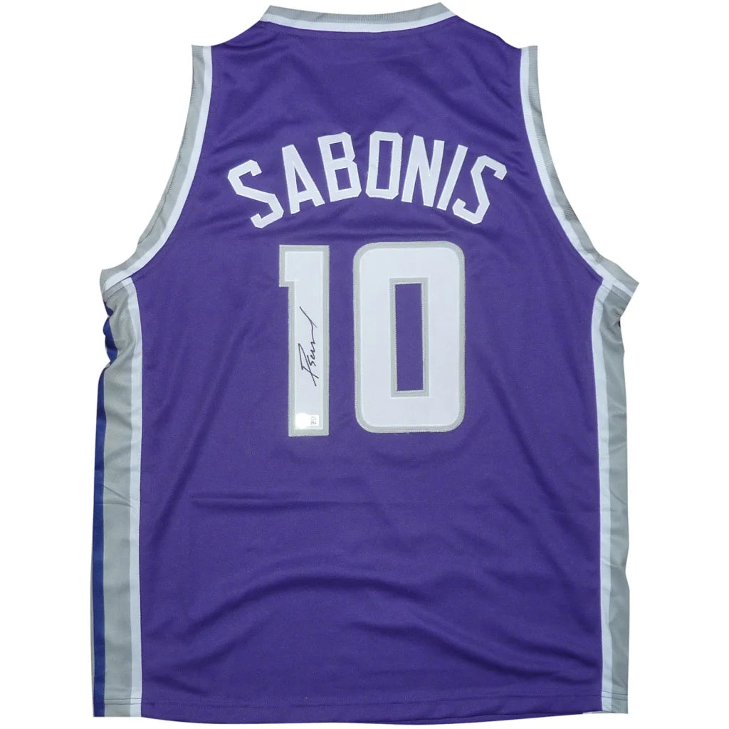 Domantas Sabonis autographed purple Kings jersey number 10