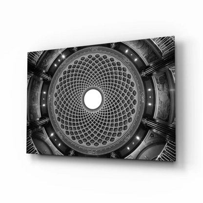 Stunning Geometric Dome Canvas Wall Art in Classic Black and White | Insigneart USA | vintageantiquesgifts.com