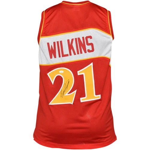 Dominique Wilkins autographed Atlanta Hawks red custom jersey #21