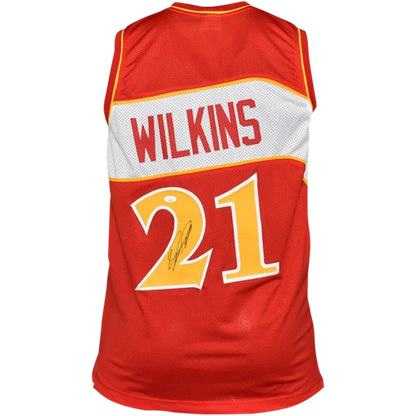 Dominique Wilkins autographed Atlanta Hawks red custom jersey #21