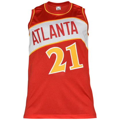 Dominique Wilkins autographed Atlanta Hawks custom jersey, red #21