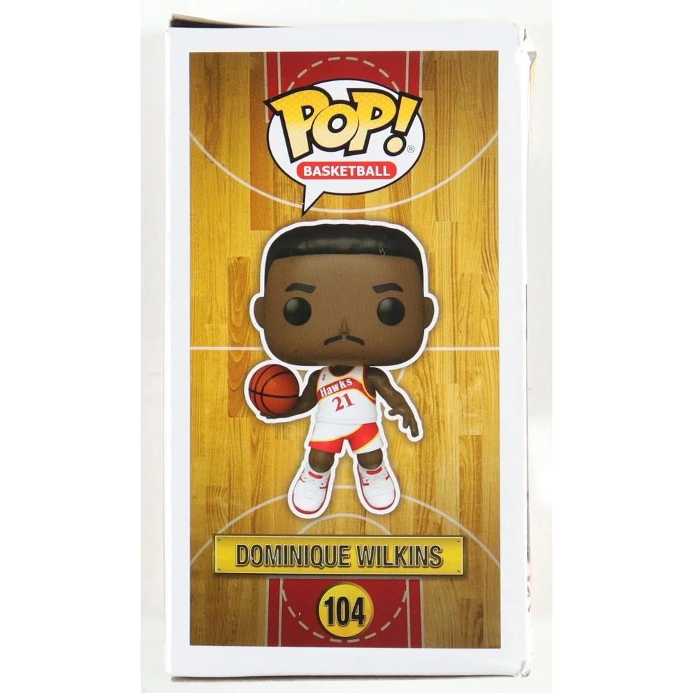 Funko Pop Basketball Dominique Wilkins vinyl figure with JSA authentication, signed Wilkins Hawks