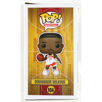 Funko Pop Basketball Dominique Wilkins vinyl figure with JSA authentication, signed Wilkins Hawks