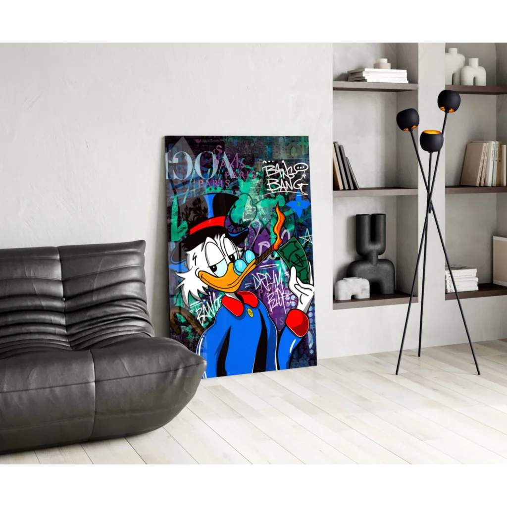 Donald Duck graffiti art canvas wall art print