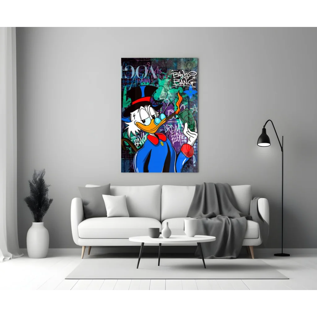 Donald Duck graffiti canvas wall art print