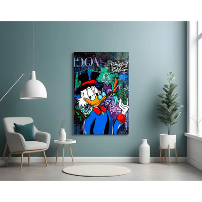 Donald Duck graffiti canvas wall art print